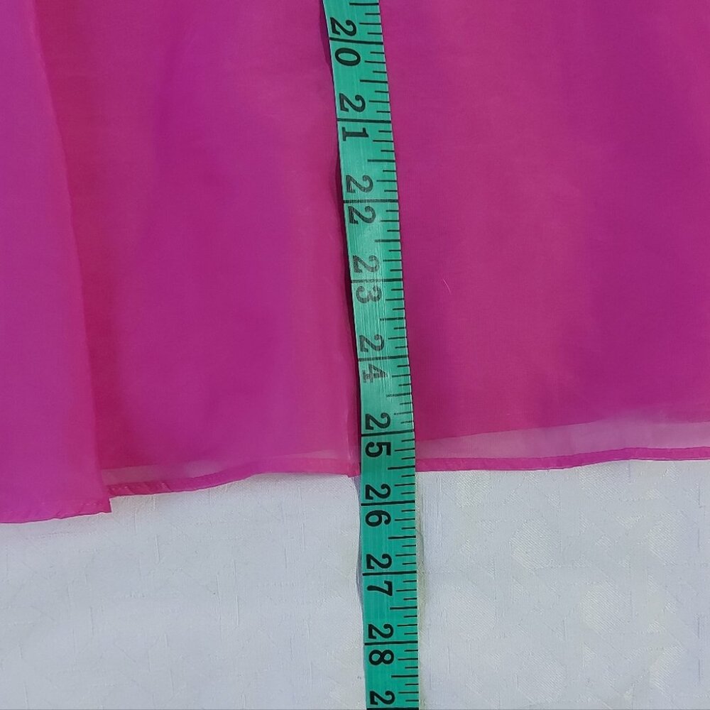 Abercrombie & Fitch Organza Tiered Mini Dress XXL Pink Valentine Date Party Wear - Picture 8 of 10